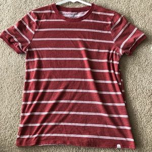 Red and white stripped tee from Tillys